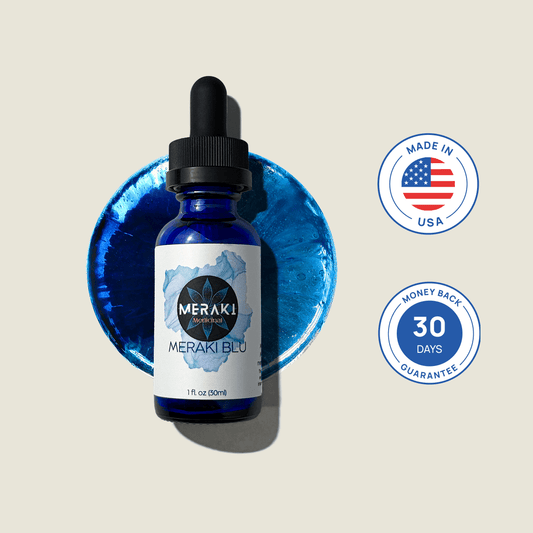 Meraki Methylene Blue Drops – Pharmaceutical Grade Nootropic Supplement for Brain Health - Dietary Supplement Support for Focus & Clarity – Third-Party Tested Formula – 30ml Glass Dropper Bottle